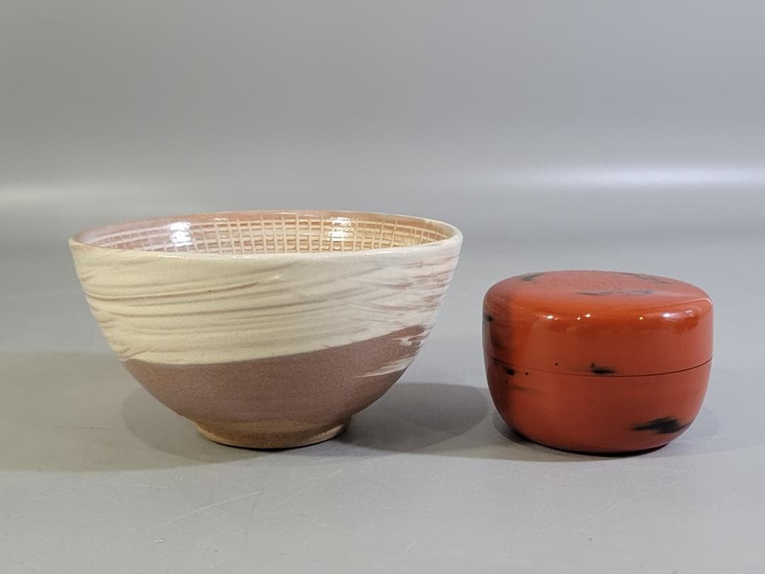 茶道具 古物品 茶箱セット 溜塗 DT764