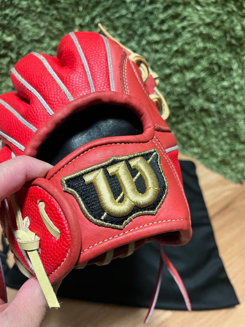 Wilson D-MAX 軟式少年用グラブ D7型 スカーレットSS レッド系
